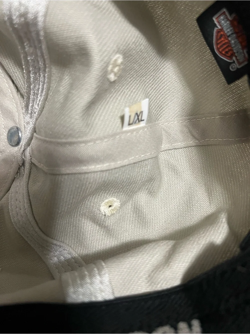Harley Davidson Of Nassau Beige Orange Logo Fitted Size L/XL Hat Cap